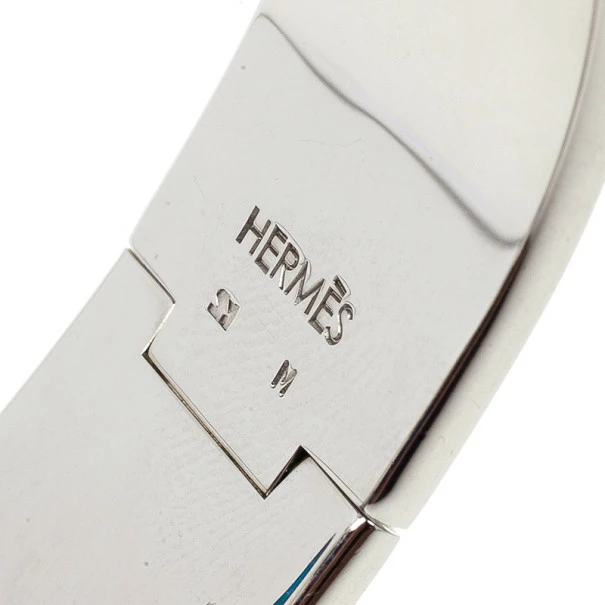 Hermes Clic Clac H Prune Enamel Wide Bracelet GM 18.5 CM For Women 6 Hermes Clic Clac H Prune Enamel Wide Bracelet GM 18.5 CM For Women - Image 4