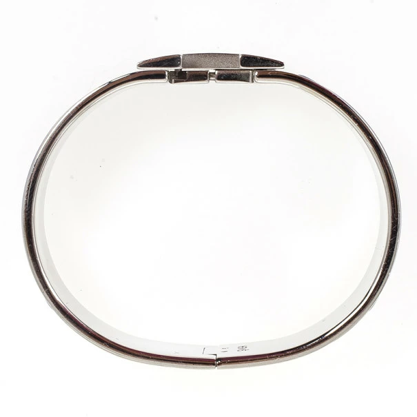 Hermes Clic Clac H Prune Enamel Wide Bracelet GM 18.5 CM For Women 8 Hermes Clic Clac H Prune Enamel Wide Bracelet GM 18.5 CM For Women - Image 6