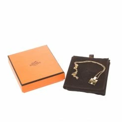 Hermes Eileen White Lacquered Gold Plated Pendant For Women 15 Hermes Eileen White Lacquered Gold Plated Pendant For Women -Deals Hermes Store luxury women hermes used accessories p210233 008