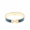 Hermes Clic Clac H Blue Enamel Gold Plated Narrow Bracelet PM For Women -Deals Hermes Store luxury women hermes used accessories p213411 007
