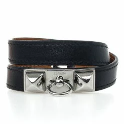 Hermes Rivale Double Tour Leather Bracelet For Women