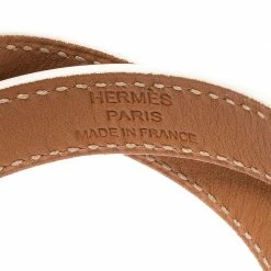 Hermes Kelly Double Tour White Leather Palladium Plated Wrap Bracelet S For Women -Deals Hermes Store luxury women hermes used accessories p220557 005