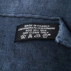 Hermes Slate Grey Cashmere Silk Façonnée Grand H Jacquard Scarf For Women -Deals Hermes Store luxury women hermes used accessories p222179 004