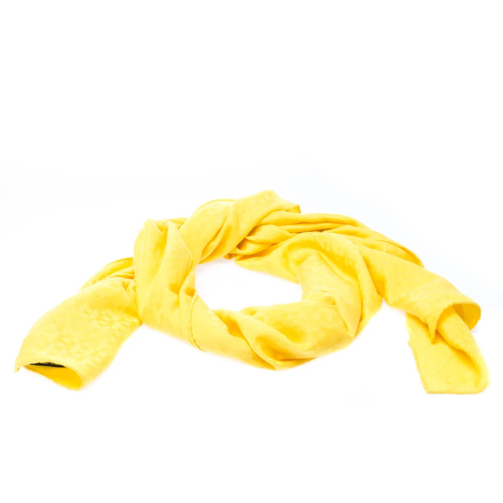 Hermes Yellow Cashmere Silk Façonnée Grand H Jacquard Scarf For Women 3 Hermes Yellow Cashmere Silk Façonnée Grand H Jacquard Scarf For Women