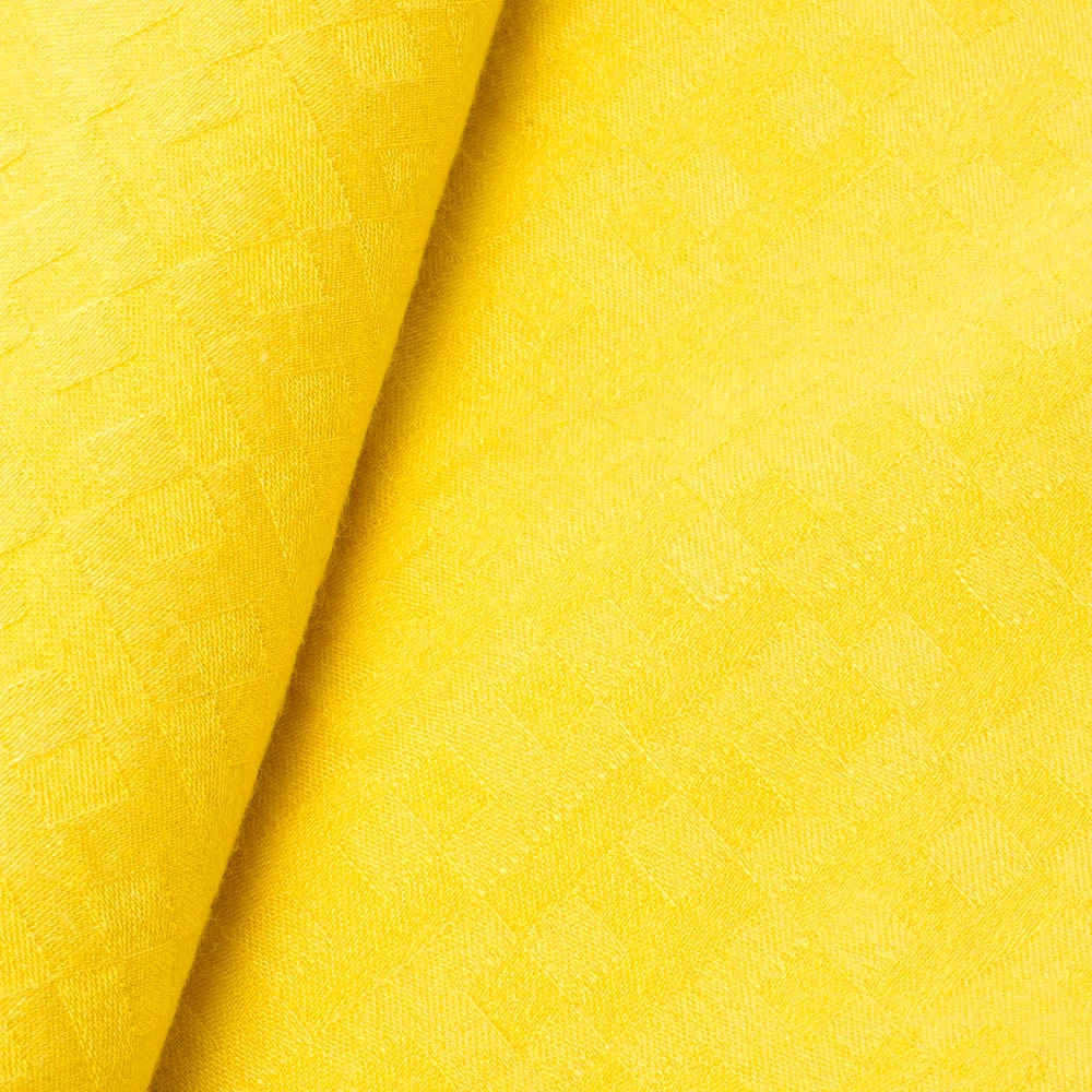 Hermes Yellow Cashmere Silk Façonnée Grand H Jacquard Scarf For Women 5 Hermes Yellow Cashmere Silk Façonnée Grand H Jacquard Scarf For Women - Image 3