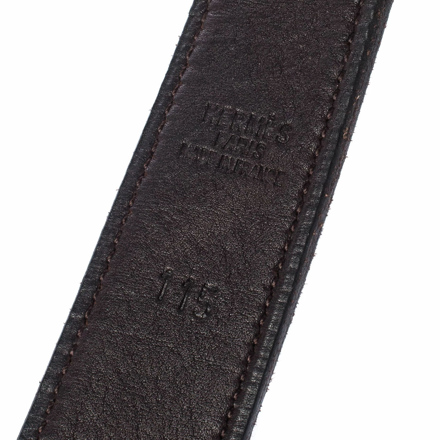 Hermes Dark Brown Leather O Ring Buckle Belt 115cm For Women 10 Hermes Dark Brown Leather O Ring Buckle Belt 115cm For Women - Image 8