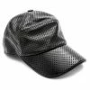 Hermes Black Perforated Leather Cap Size 60 For Women