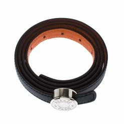 Hermes Black/Orange Leather Reversible Belt For Women -Deals Hermes Store luxury women hermes used accessories p225882 007