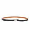 Hermes Black/Orange Leather Reversible Belt For Women -Deals Hermes Store luxury women hermes used accessories p225882 008