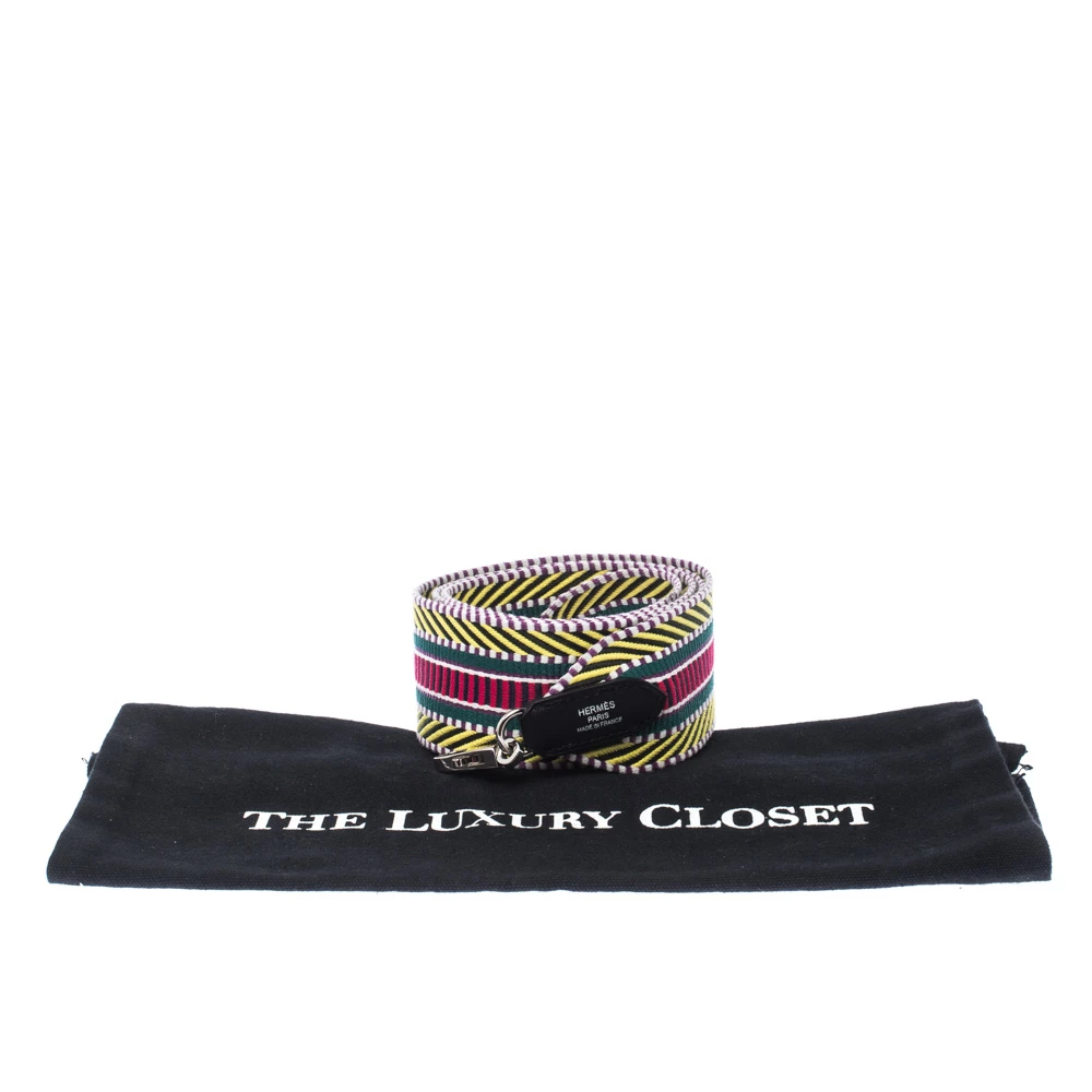 Hermes Multicolour Canvas Sangle Cavale 50mm Bag Strap For Women 11 Hermes Multicolour Canvas Sangle Cavale 50mm Bag Strap For Women - Image 9