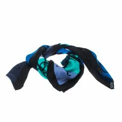 Hermes Blue Abstract Horse Print Silk Coup De Fouet Scarf For Women -Deals Hermes Store luxury women hermes used accessories p228215 002