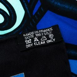 Hermes Blue Abstract Horse Print Silk Coup De Fouet Scarf For Women -Deals Hermes Store luxury women hermes used accessories p228215 005