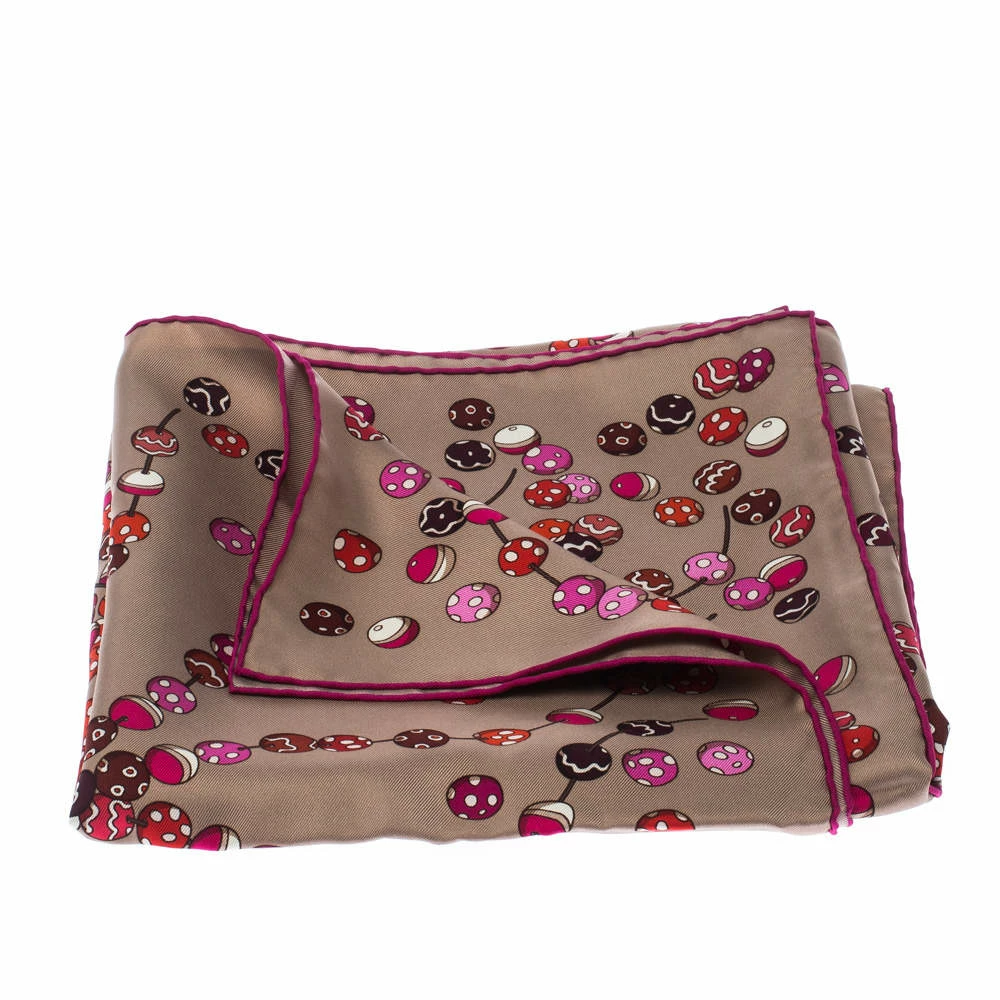 Hermes Multicolor Dancing Pearls Printed Silk Scarf For Women 8 Hermes Multicolor Dancing Pearls Printed Silk Scarf For Women - Image 6