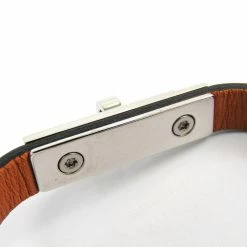 Hermes Kelly Black Swift Leather Palladium Bracelet For Women -Deals Hermes Store luxury women hermes used accessories p228560 002