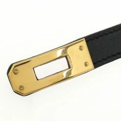 Hermes Hermès Black Kelly Double Tour Leather Bracelet For Women -Deals Hermes Store luxury women hermes used accessories p23366 005