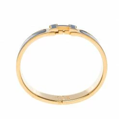 Hermes Clic Clac H Black Enamel Gold Plated Narrow Bracelet PM For Women -Deals Hermes Store luxury women hermes used accessories p233718 1570438070 007