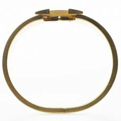 Hermes Clic-Clac H Orange Enamel Gold Plated Bracelet For Women -Deals Hermes Store luxury women hermes used accessories p23768 004