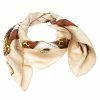 Hermes Beige Guivreries Print Silk Twill Scarf For Women -Deals Hermes Store luxury women hermes used accessories p237944 005