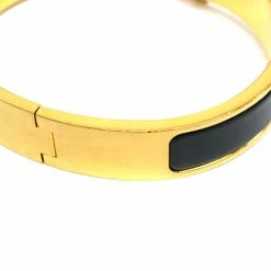 Hermes Clic H Black Enameled Bracelet For Women -Deals Hermes Store luxury women hermes used accessories p24529 004