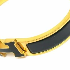 Hermes Clic H Black Enameled Bracelet For Women -Deals Hermes Store luxury women hermes used accessories p24529 005