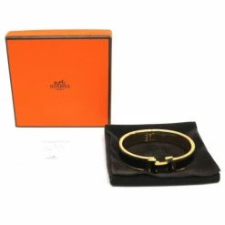 Hermes Clic H Black Enameled Bracelet For Women -Deals Hermes Store luxury women hermes used accessories p24529 008