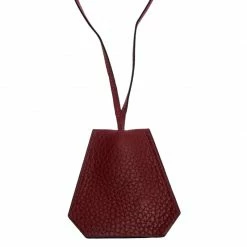 Hermes Red Clemence Leather Margiela Cover Of Key Necklace For Women -Deals Hermes Store luxury women hermes used accessories p246653 004