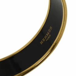 Hermes Mosaic Printed Enamel Gold Plated Wide Bracelet For Women -Deals Hermes Store luxury women hermes used accessories p24672 005