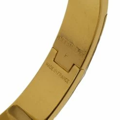 Hermes Clic-Clac H Indian Blue Enameld Gold Plated Bracelet PM For Women 11 Hermes Clic-Clac H Indian Blue Enameld Gold Plated Bracelet PM For Women -Deals Hermes Store luxury women hermes used accessories p24675 005