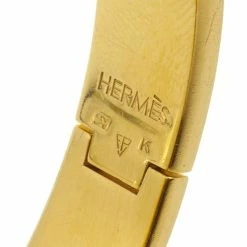 Hermes Clic H Black Enameled Gold Plated Bracelet For Women -Deals Hermes Store luxury women hermes used accessories p25141 005