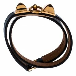 Hermes Teal Green Leather Rivale Double Tour Bracelet S For Women -Deals Hermes Store luxury women hermes used accessories p252367 002