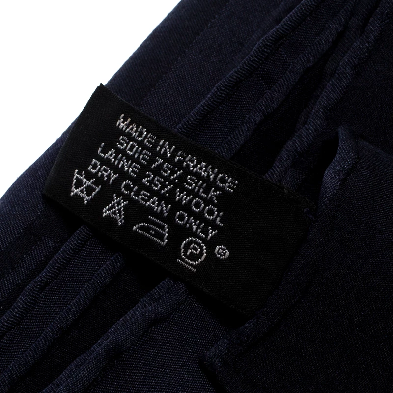 Hermes Navy Blue Faconnee Grand H Silk Scarf For Women 5 Hermes Navy Blue Faconnee Grand H Silk Scarf For Women - Image 3