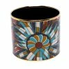 Hermes Multicolor Printed Enamel Gold Plated Extra Wide Bangle Bracelet For Women -Deals Hermes Store luxury women hermes used accessories p255964 005