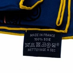 Hermes Navy Blue Cache Cache Fleuri Printed Silk Scarf For Women -Deals Hermes Store luxury women hermes used accessories p256297 005