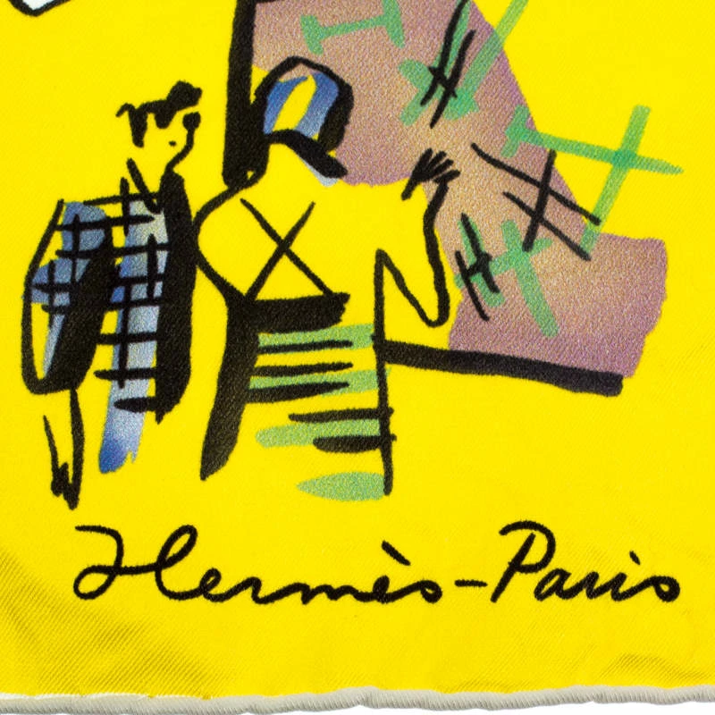 Hermes Rendez Vous Rive Gauche Print Silk Square Scarf For Women 6 Hermes Rendez Vous Rive Gauche Print Silk Square Scarf For Women - Image 4