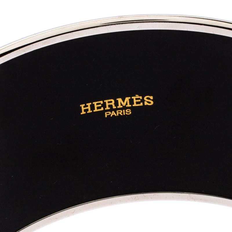 Hermes Clous De Trompe L’Oeil Multicolor Enamel Extra Wide Bangle Bracelet For Women 8 Hermes Clous De Trompe L’Oeil Multicolor Enamel Extra Wide Bangle Bracelet For Women - Image 6