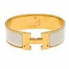Hermes Clic Clac H White Enamel Gold Plated Wide Bracelet GM For Women 2 Hermes Clic Clac H White Enamel Gold Plated Wide Bracelet GM For Women -Deals Hermes Store luxury women hermes used accessories p264213 1579158276 009