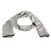Hermes Hermès Grey Silk Wool Jacquard Façonnée Grand H Scarf For Women -Deals Hermes Store luxury women hermes used accessories p271369 002