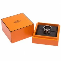 Hermes Collier De Chien Silver Band Ring Size 52 For Women -Deals Hermes Store luxury women hermes used accessories p272233 007