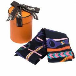 Hermes Black Panoplie Equestre Print Silk Twilly Scarf For Women 13 Hermes Black Panoplie Equestre Print Silk Twilly Scarf For Women -Deals Hermes Store luxury women hermes used accessories p275756 005