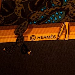 Hermes Hermès Chocolat Brown Jardins D'Hiver Silk Twill Square Scarf For Women -Deals Hermes Store luxury women hermes used accessories p277250 006