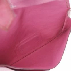 Hermes Pink Ostrich Leather Bearn Card Holder For Women -Deals Hermes Store luxury women hermes used accessories p280213 015