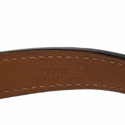 Hermes Kelly Double Tour Black Exotic Leather Palladium Plated Bracelet S For Women -Deals Hermes Store luxury women hermes used accessories p280967 005