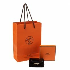 Hermes Behapi Black Leather Gold Plated Double Tour Reversible Bracelet M For Women 13 Hermes Behapi Black Leather Gold Plated Double Tour Reversible Bracelet M For Women -Deals Hermes Store luxury women hermes used accessories p280987 002