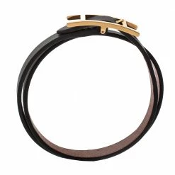 Hermes Behapi Black Leather Gold Plated Double Tour Reversible Bracelet M For Women 11 Hermes Behapi Black Leather Gold Plated Double Tour Reversible Bracelet M For Women -Deals Hermes Store luxury women hermes used accessories p280987 004