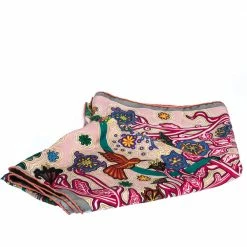 Hermes Light Pink L'Arbre Du Vent Print Silk Square Scarf For Women -Deals Hermes Store luxury women hermes used accessories p285903 006