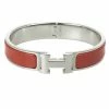 Hermes Clic H Orange Enamel Bracelet For Women -Deals Hermes Store luxury women hermes used accessories p28745 001