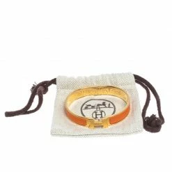 Hermes Clic H Orange Enamel Gold Plated Narrow Bracelet GM For Women 19 Hermes Clic H Orange Enamel Gold Plated Narrow Bracelet GM For Women -Deals Hermes Store luxury women hermes used accessories p292235 1589881581 004