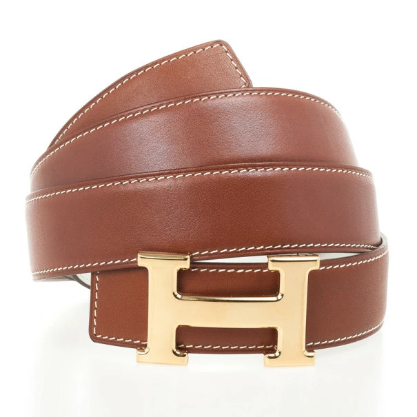 Hermes Brown Leather H Logo Constance Belt 97 CM For Women 3 Hermes Brown Leather H Logo Constance Belt 97 CM For Women