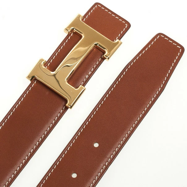 Hermes Brown Leather H Logo Constance Belt 97 CM For Women 4 Hermes Brown Leather H Logo Constance Belt 97 CM For Women - Image 2