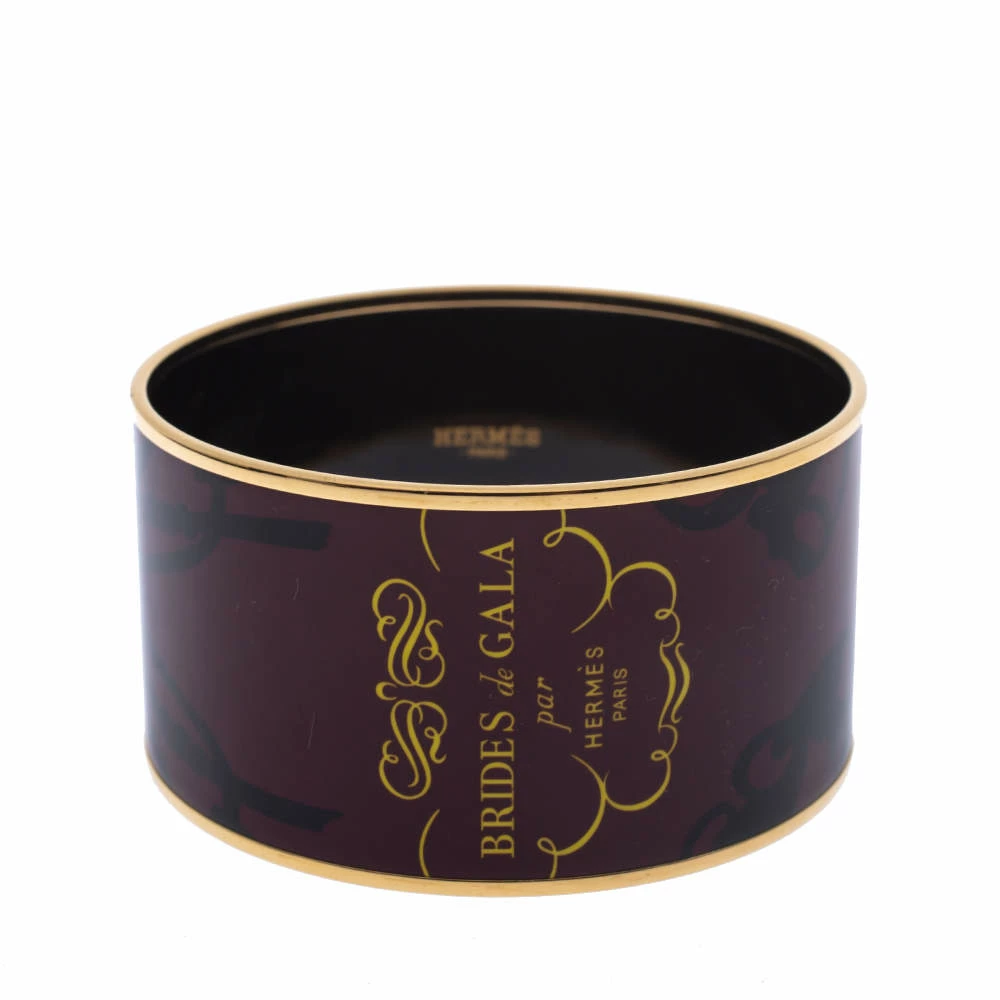 Hermes Brides De Gala Tattoo Printed Enamel Extra Wide Bangle Bracelet For Women 3 Hermes Brides De Gala Tattoo Printed Enamel Extra Wide Bangle Bracelet For Women